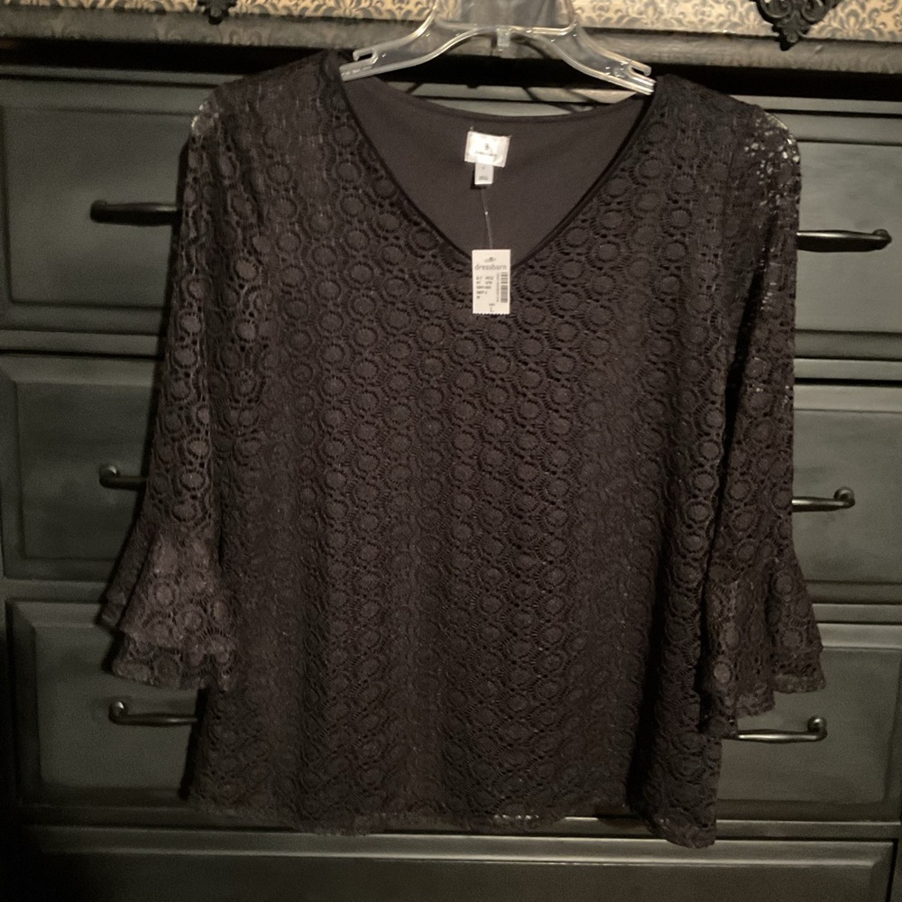 Elegant Black Lace Top